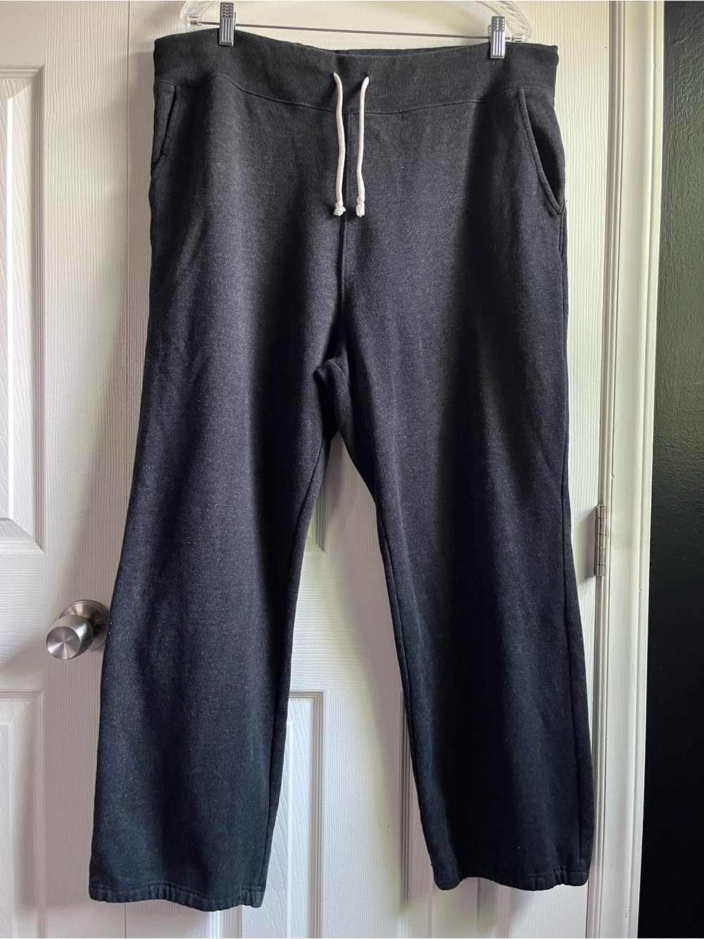 J.Crew Vintage Fleece Joggers Mens XL Gray Heathered Sweatpants Lounge Baggy